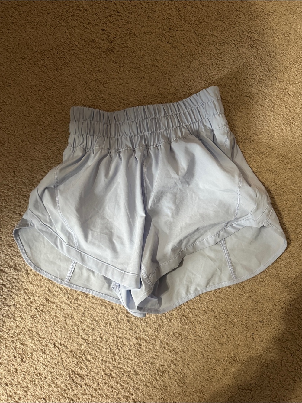 Lululemon Size 2 Light Blue High Rise Track That Shorts 3” Inseam
